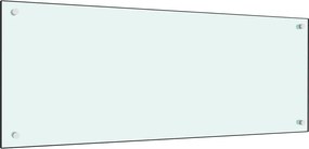 vidaXL Panou antistropi de bucătărie, alb, 100x40 cm sticlă securizată