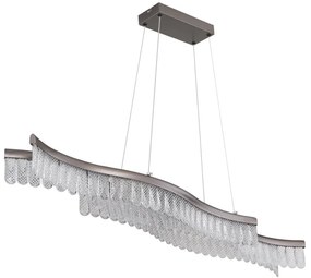 Lustra suspendata, Metal Grafit Mat, Cristale Acrilice, JULIET 67348H GL