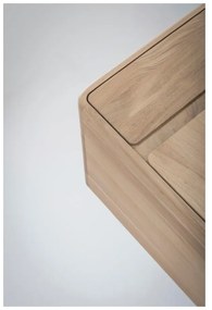 Comodă cu sertar din lemn masiv de stejar Gazzda Fawn