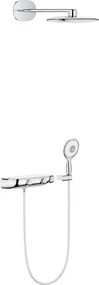 Sistem de dus cu termostat Grohe Rainshower Smartcontrol 360 Mono suprafata de pulverizare alba