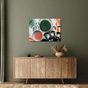 Tablou pe sticlă abstract - buline (70x50 cm)