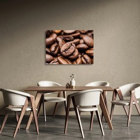 Tablou pe sticlă - Boabe de cafea (70x50 cm)