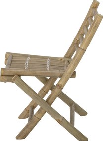 Scaun pliabil de exterior natur din lemn de bambus, „Sole Mini”