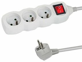 Prelungitor Esperanza ELK210W switch ON/OFF 3 prize 1.5m Alb