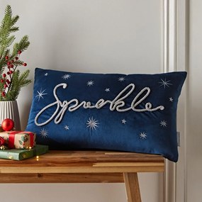 Pernă decorativă din catifea 30x50 cm cu model de Crăciun Sparkle – Catherine Lansfield