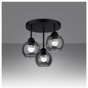 Plafonieră neagră ø 15 cm Grande – Sollux