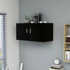 vidaXL Dulap montat pe perete, negru, 80x39x40 cm, lemn prelucrat