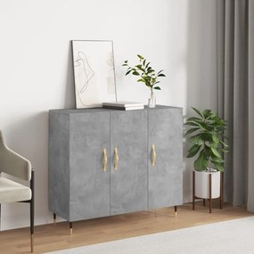 vidaXL Dulap, gri beton, 90x34x80 cm, lemn compozit
