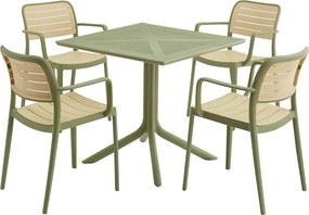 Scaun stivuibil, verde/bej, KARDOS TYP 2