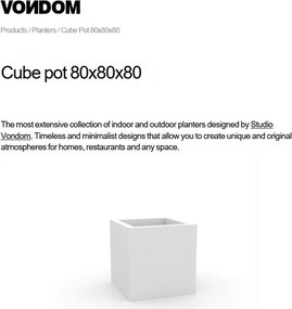 Ghiveci plante, flori design decorativ modern pentru amenajari interioare si exterioare, CUBE POT 41380R Vondom