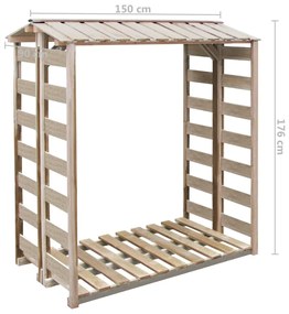 Sopron lemne de foc, 150 x 90 x 176 cm, lemn de pin tratat 150 x 90 x 176 cm