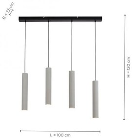 Lustră pe cablu ETON 4xGU10/35W/230V Paul Neuhaus 2204-22