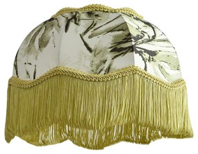 Abajur din material textil cu design cu frunze și interior alb 31,5/15/14 - Heritage