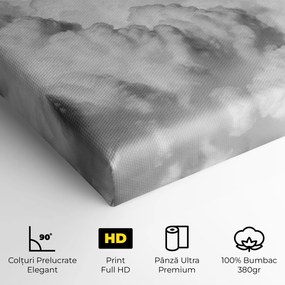 Tablou Canvas, 40x80cm, Dormitor si Living, Peisaje, Nori, Grey Cloudy Sky