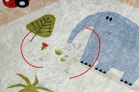 BAMBINO 1165 covor lavabil Grădină zoologică pentru copii anti-alunecare bej - SECUNDAR-COTATI PRODUSUL