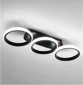 Plafonieră dimabilă LED/30W/230V 3000-6500K neagră Wi-Fi Tuya + telecomandă