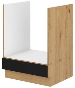 Dulap bucătărie pentru cuptor Miraluna (Stejar artisan + Negru mat). 1062360