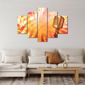 Tablou - Microfon retro (150x105 cm)
