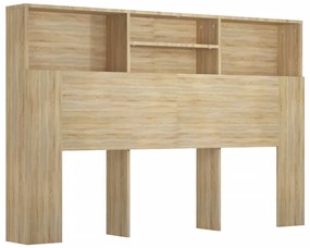 vidaXL Tăblie de pat cu dulap, stejar sonoma, 160x19x103,5 cm
