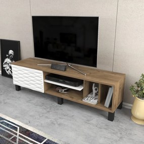 Comoda TV Olyo - Walnut, Alb