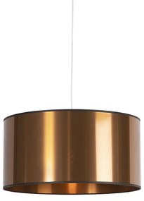 Lampă suspendată Art Deco albă cu abajur din cupru 50 cm - Pendel