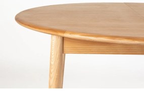 Masă de dining rotundă extensibilă cu blat cu aspect de lemn de stejar cu blat suplimentar ø 120 cm Twist – Zuiver