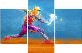 Tablou - Jucător de tenis pictat (90x60 cm)