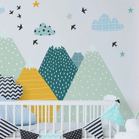 Autocolant Ambiance Giant Kid Sticker Scandinavian Mountains Ziska