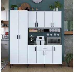 Set dulapuri bucătărie Jenaretta 33 (alb + negru). 1107096
