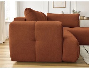 Colțar cărămiziu extensibil/cu spațiu de depozitare (cu colț pe partea dreaptă/în formă de ”L”) Fuji – Bobochic Paris