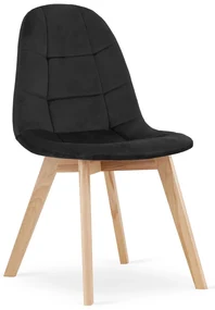 Scaun Bucatarie/Dining Grace Negru Catifea