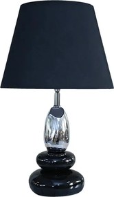 Lampa de masa decorativa STONES OF ZEN 45cm negru argintiu