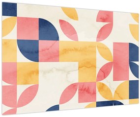 Tablou - Abstracție cu modele retro (90x60 cm)
