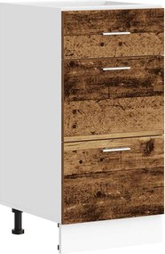 vidaXL Dulap inferior “Lyon” Lemn vechi 40x46x81,5 cm Lemn prelucrat