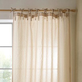 Draperie bej 140x183 cm Zanzibar Woven Stripe – Pineapple Elephant