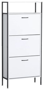 Botník TREDIS, 3 etaje, alb