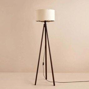 Lampadar AYD-3451, crem/nuc, material textil/lemn, 21x140 cm