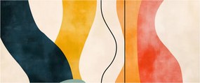 Tablou - Ilustrație colorată minimalistă II. (120x50 cm)