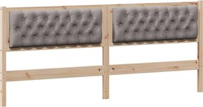 vidaXL Tăblie cap Altele Maroniu și taupe 200 cm Lemn masiv de pin