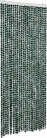 vidaXL Perdea pentru insecte, verde și alb, 100x200 cm, chenille