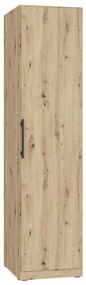 Dulap pentru haine MARO, 51 x 213 cm, finisaj stejar Artisan