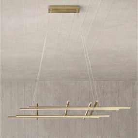 Ondaluce - Lustră LED reglabilă pe cablu MOVIDA LED/114W/230V auriu