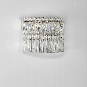 Aplica de perete LED crom, cristale sticla NUVIA