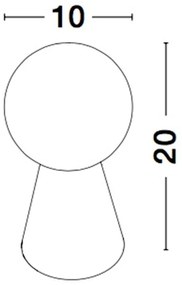 Veioza, lampa de masa design modern ZERO beton gri NVL-9577010