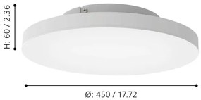 Plafonieră LED RGBW dimabilă TURCONA-Z LED/22,4W/230V Eglo 900055