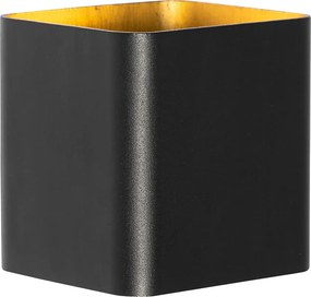 Aplică modernă neagră incluzând LED IP54 pătrat - Evi