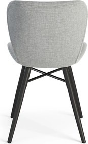 MAZZONI EXPORT ALTEA Gri (țesătură Rio 180) / picioare negre – SCAUN MODERN PENTRU LIVING / SUFRAGERIE / BUCĂTĂRIE / BIROU
