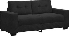 vidaXL Canapea loveseat neagră 180x77x82 cm catifea