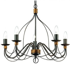 Candelabru clasic modelat si pictat manual CORTE SP5 RUGGINE 057187