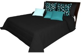 Cuvertură de pat matlasată neagră Lăţime: 170 cm | Lungime: 210 cm